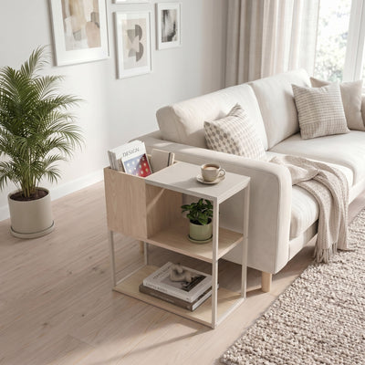 Tania Side Table with Storage Shelves - view 2