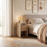 Rovel Bedside Table Natural Oak with Storage – Natural Oak
