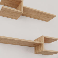 Fork Modern Floating Shelf Set 18.2cm Short – Saphire Oak