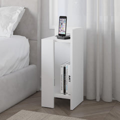 Elos Modern Bedside Table Right Module 25cm Narrow – White
