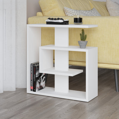 Saly Modern Side End Table Multipurpose With Creativeness H 57cm 3 Tier – White