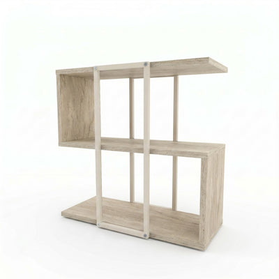 Homia Stepped Side Table with Open Shelves – Living Room End Table - Additional Image 3