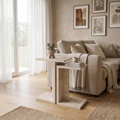 Nero C-Shaped Multipurpose Nesting Side Table - Additional Image 15