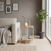 Notus 2-Tier Side Table with Shelf – Sapphire Oak