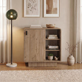 Rovel Round Edge Sideboard Natural Oak with Shelves – Natural Oak