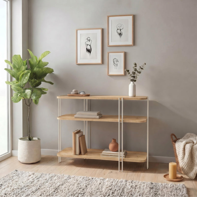 Notus Console Table with Shelves