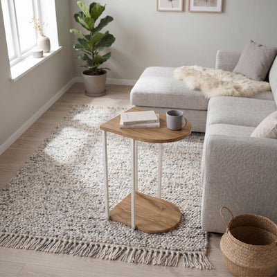 Roya C-Shaped Side Table in Deep Oud