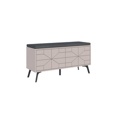 Dune Shoe Storage Bench – Modern Hallway Bench with Storage – Light Mocha