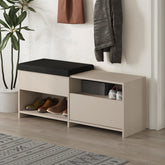 Filux Shoe Bench – Modern Hallway Bench with Storage in Sandstone