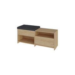 Filux Shoe Bench – Modern Hallway Bench with Storage – Sapphire Oak
