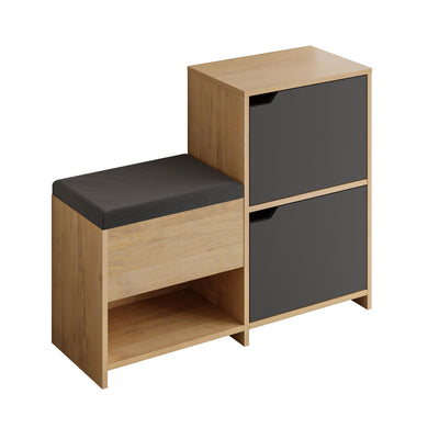 Haven Shoe Bench – 101cm Stair-Shaped Hallway Storage with Seat - Additional Image 1