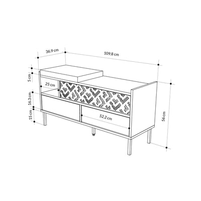 Heaton Modern Shoe Storage Bench – 3 Door Hallway Shoe Cabinet Seat - Additional Image 9