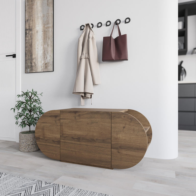 Pozy Shoe Storage Bench – Modern Hallway Bench with Cabinet