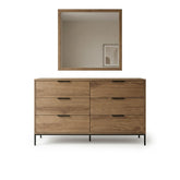 Mars Square Wall Mirror Whiskey Oak 86cm – Whiskey Oak