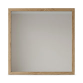Mars Square Wall Mirror Whiskey Oak 86cm - Additional Image 1