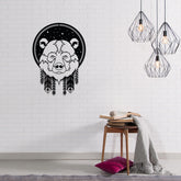 Metal Wall Art-no:46 Bear in Texture Black