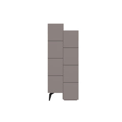 Stair Modern Hallway Storage - Multipurpose Cabinet 156 x 62 x 37 cm – Light Mocha