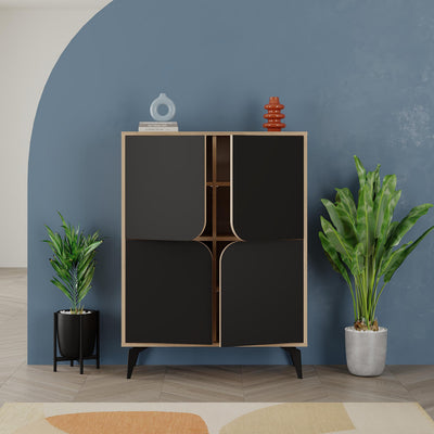 Spark Multipurpose Hallway Cabinet - 90cm 4 Door Cabinet