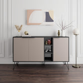 Clara Console Modern Sideboard Display - 142cm – Light Mocha,Anthracite