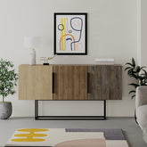 Tontini Console Sideboard Display Unit – Oak,Dark Oak,Dark Coffee