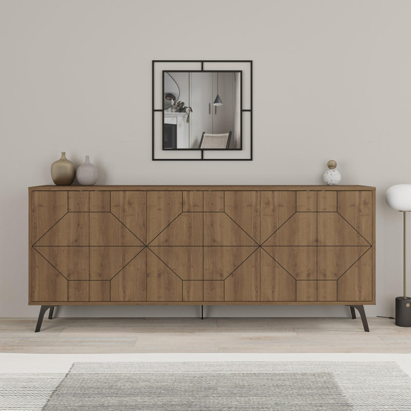 Dune Console Sideboard Display Unit 183cm – Dark Oak