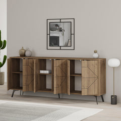 Dune Console Sideboard Display Unit 183cm – Dark Oak