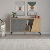 Fiona Console Sideboard Display Unit 150 – Oak,Retro Grey