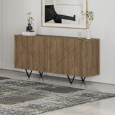 Jakomen 4 Door Sideboard Storage Unit in Dark Oak