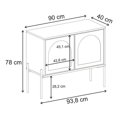 Robinson Buffet Cabinet dimensions