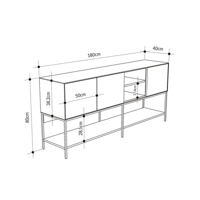 Amira Console Table – 180cm – Modern Sideboard & Storage Unit - Additional Image 13