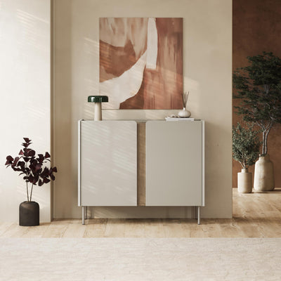 Norm Sideboard 2 Doors - Sideboard with Oak-Effect Accent Strip