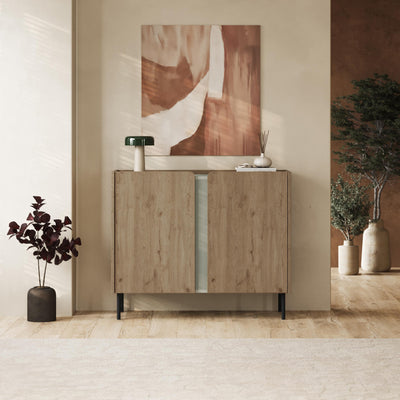 Norm Sideboard 2 Doors - Sideboard with Oak-Effect Accent Strip