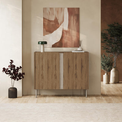 Norm Sideboard 2 Doors - Sideboard with Oak-Effect Accent Strip