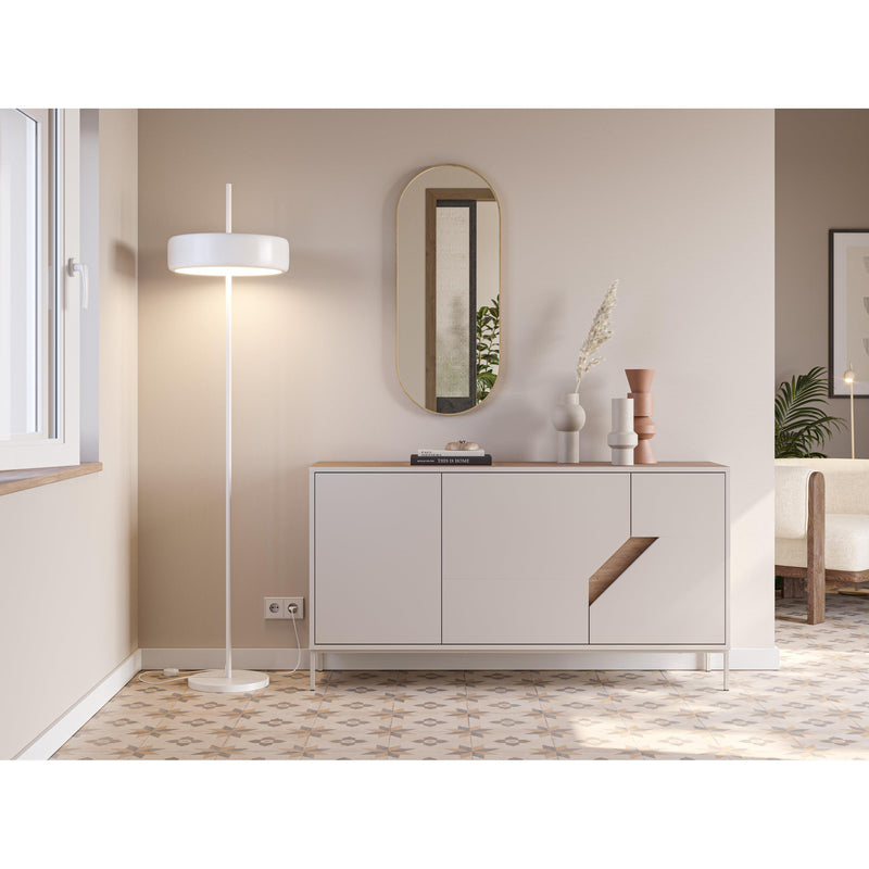 Vesco Modern Sideboard Natural Oak Sandstone 150cm