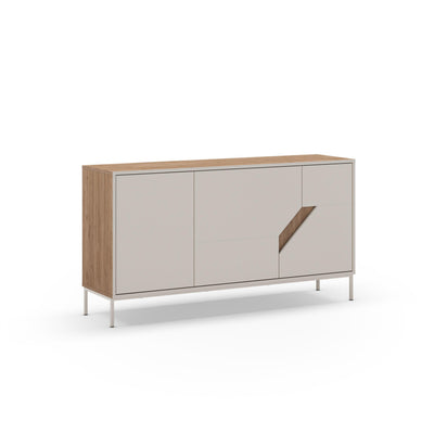 Vesco Modern Sideboard Natural Oak Sandstone 150cm - Additional Image 1