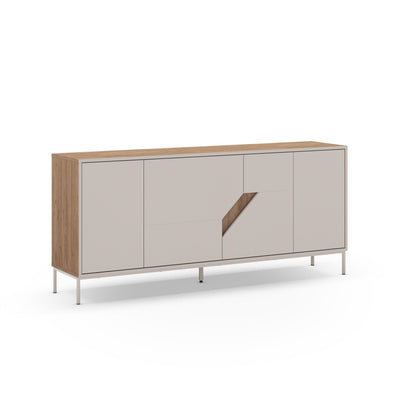 Vesco Modern Sideboard Natural Oak Sandstone 180cm - Additional Image 1
