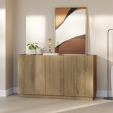 Dione Sideboard Oak & Travertine Effect 140cm in Deep Oud,Travertine