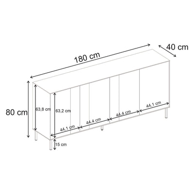 Vena Console Table-Sideboard 180cm dimensions