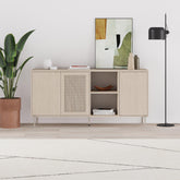 New Inca 3 Door Sideboard with Open Shelves in Sonomo Oak