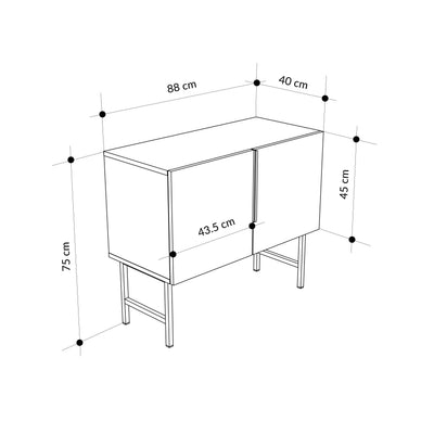 Tona Console Cabinet – 2 Door Storage Unit - Additional Image 7