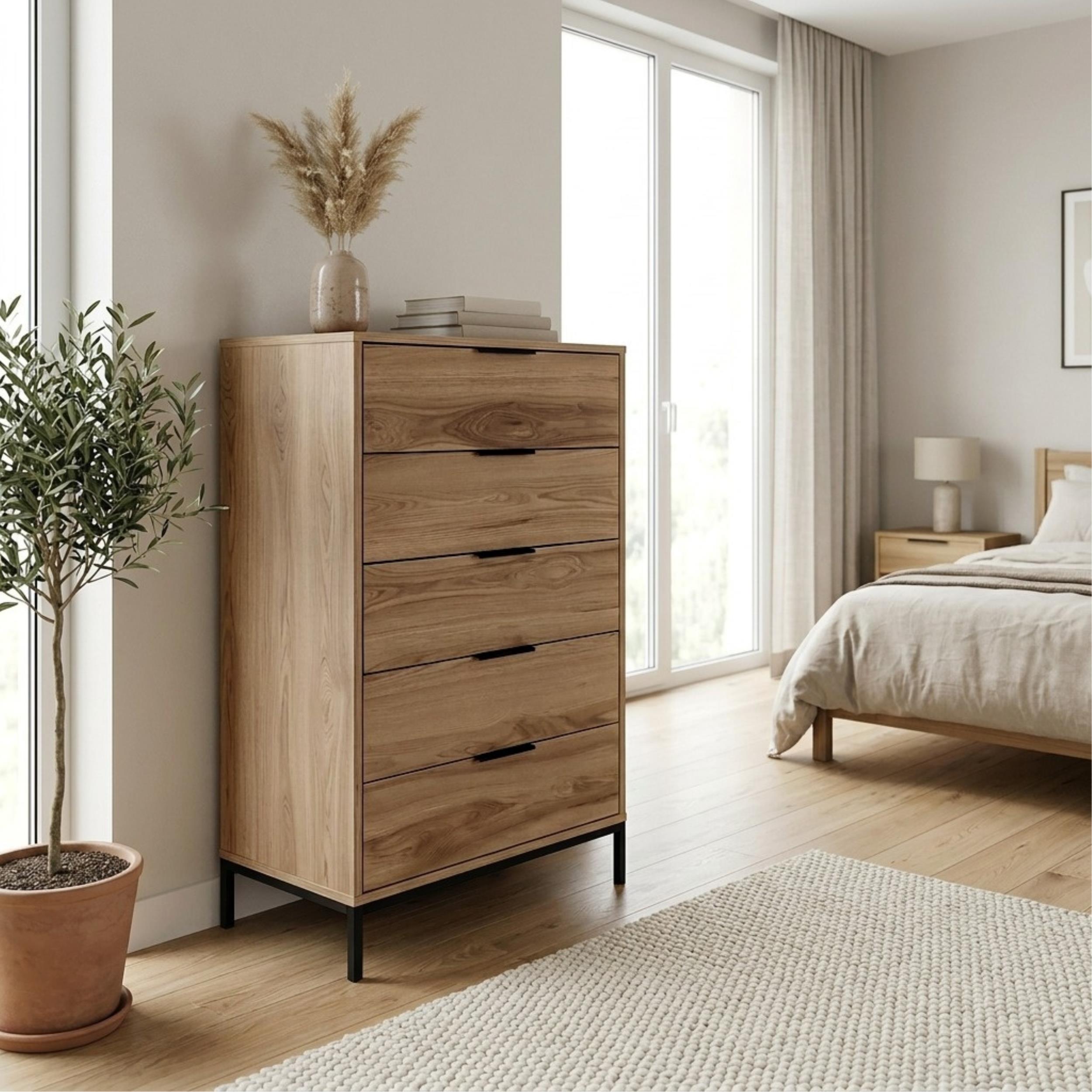 Mars 5 Drawer Dresser Deep Oud 70cm