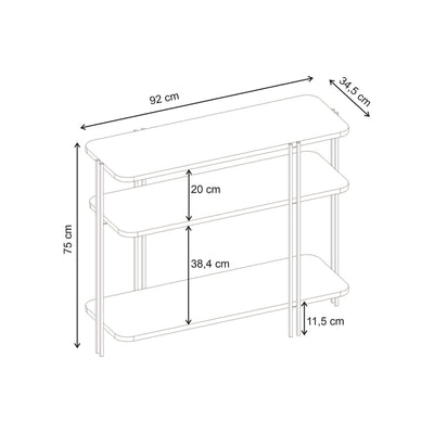 Notus Console Table with Shelves - Additional Image 7