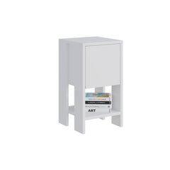 Ema Modern Bedside Table Bedroom Furniture 30cm Width – White