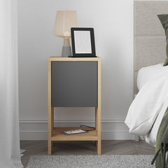Ema Modern Bedside Table Bedroom Furniture 30cm Width – Oak,Anthracite
