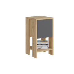 Ema Modern Bedside Table Bedroom Furniture 30cm Width – Oak,Anthracite