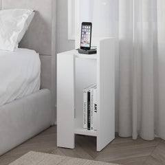 Elos Modern Bedside Table Right Module 25cm Narrow – White