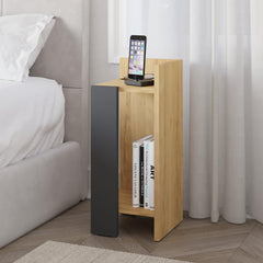 Elos Modern Bedside Table Right Module 25cm Narrow – Oak,Anthracite