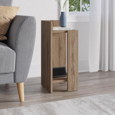 Elos Modern Bedside Table Left Module 25cm Narrow in Deep Oud