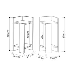 Elos Modern Bedside Table Left And Right 25cm Narrow – dimensions (cm)