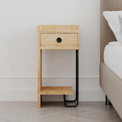 Sirius Modern Bedside Table Left Module Width Bedroom Furniture 32cm – Oak